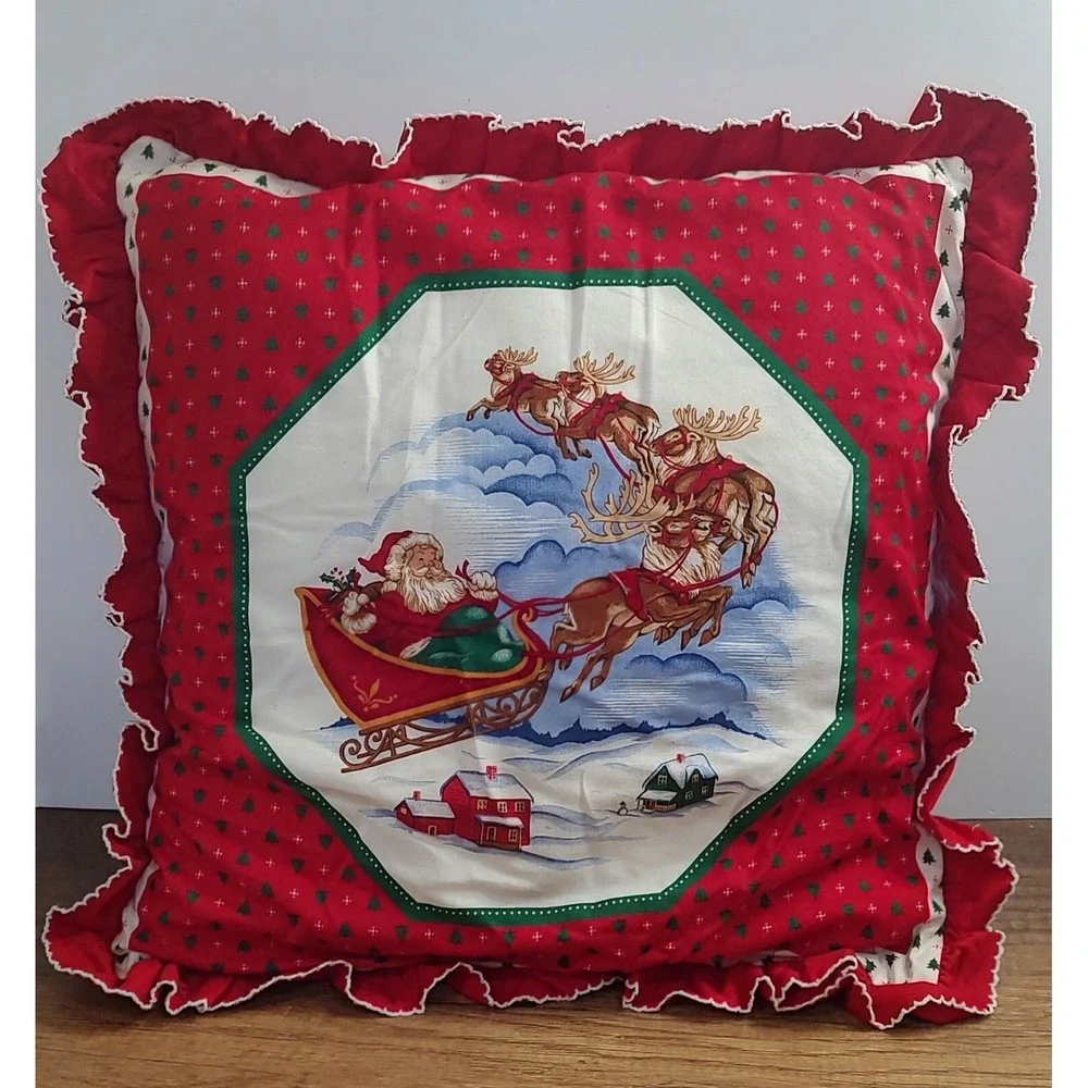 Twas The Night Before Christmas Collection St. Nicholas Hand Made  Pillow A2